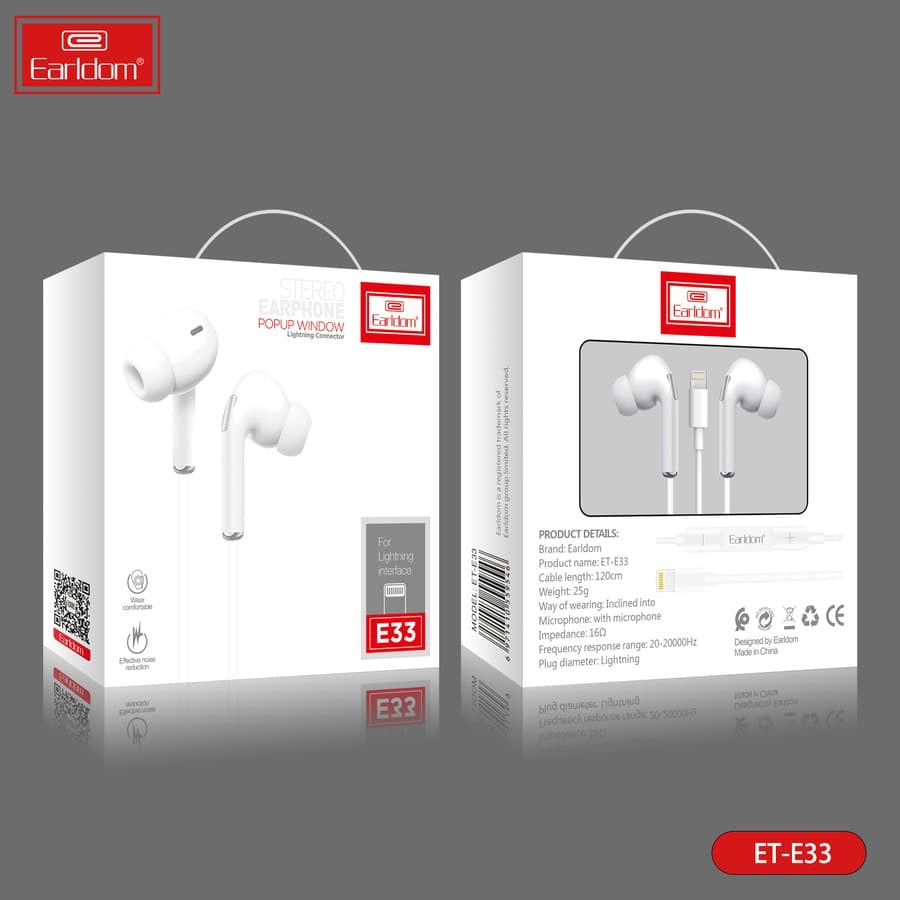 8-Pin Stereo Earphones – Lightning In-Ear Headphones with Mic & Remote