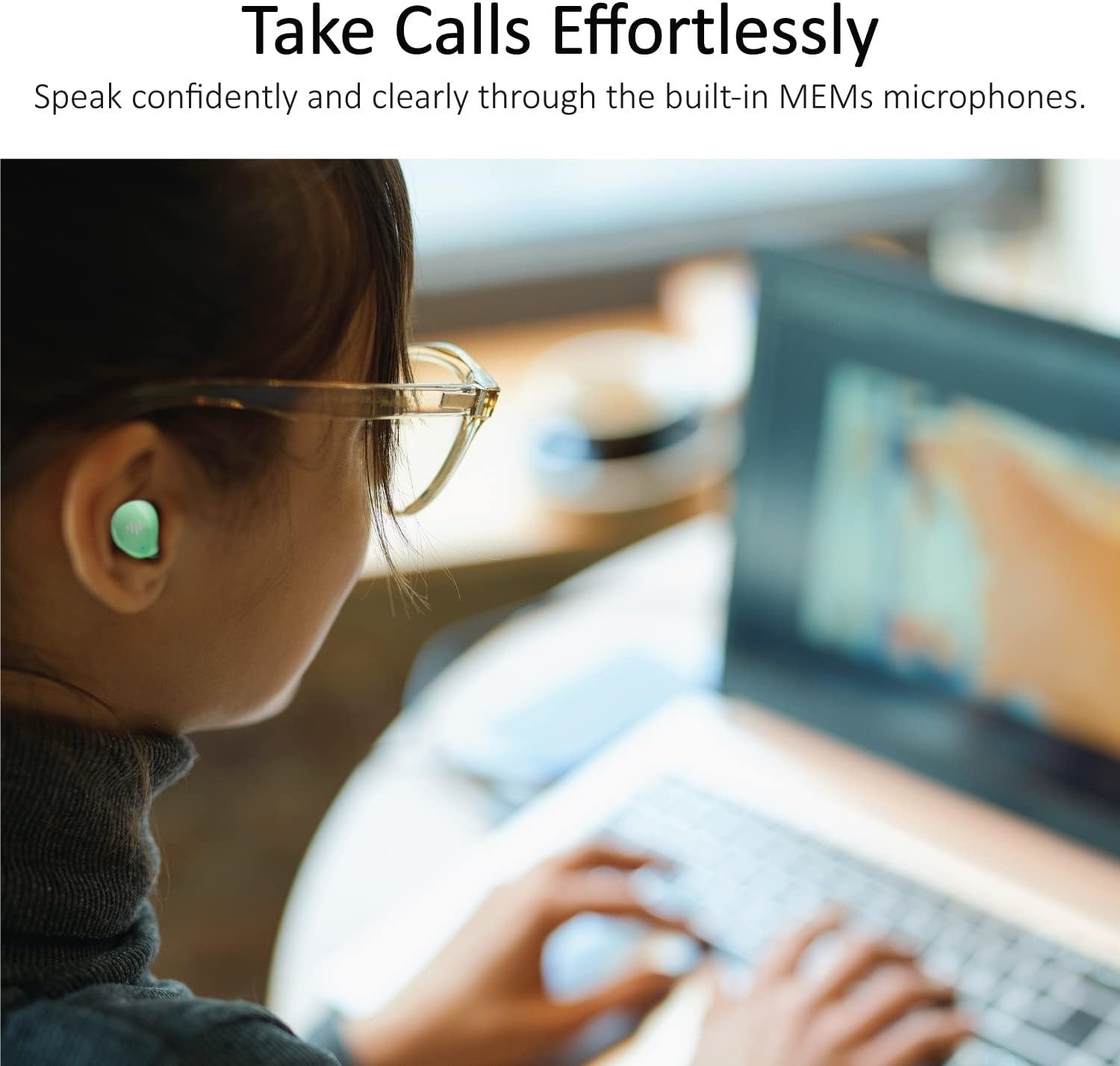 Wireless Bluetooth 5.3 Earbuds with IPX6 Waterproof & Touch Control β 8+12H Battery Life