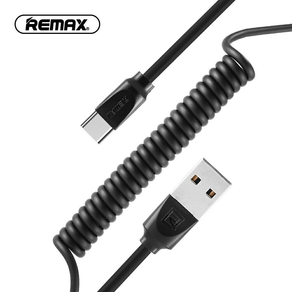 Radiance Pro Coil Spring Data Cable – 2.4A Fast Charge, Stretchable TPU