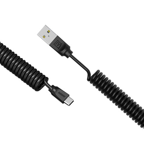 Radiance Pro Coil Spring Data Cable – 2.4A Fast Charge, Stretchable TPU