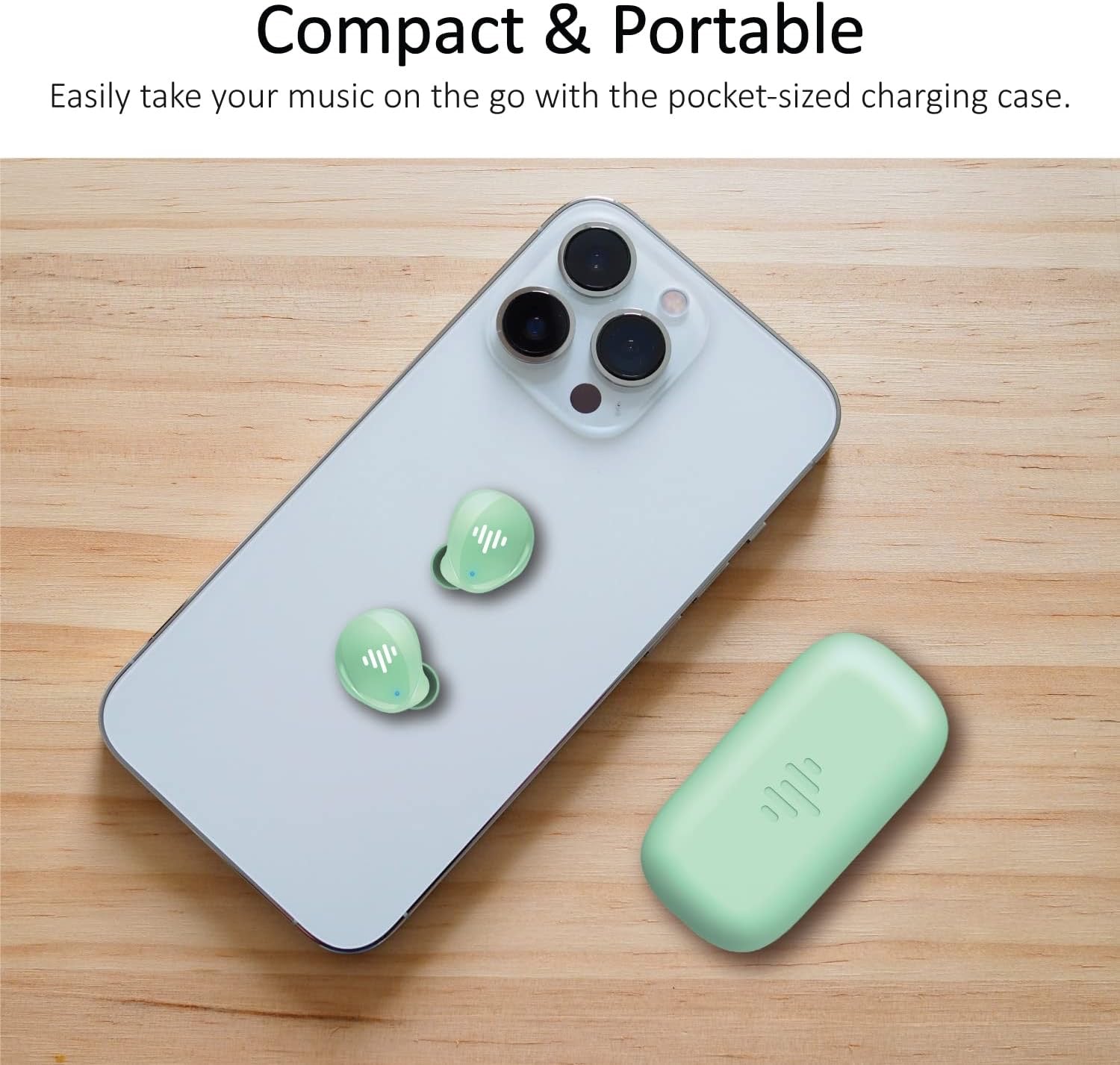 Wireless Bluetooth 5.3 Earbuds with IPX6 Waterproof & Touch Control β 8+12H Battery Life