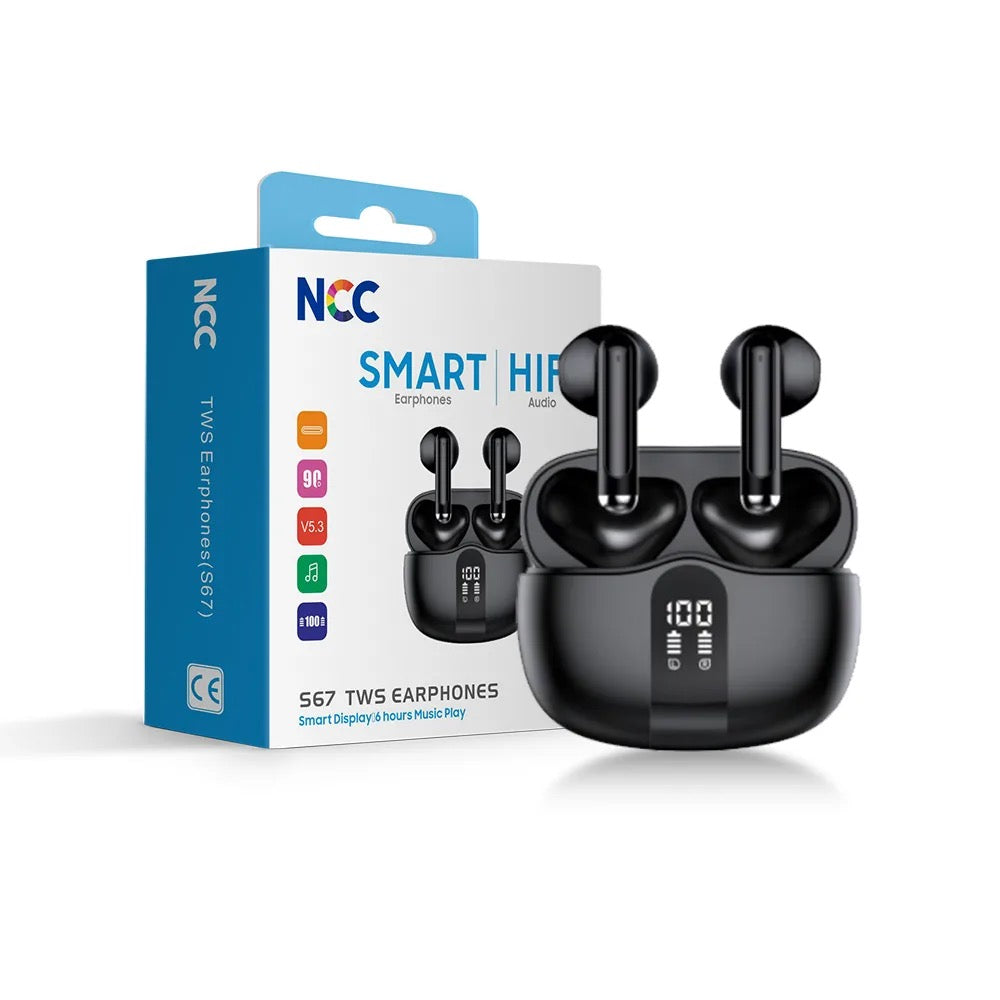 NCC TWS Earphones – True Wireless Stereo, Bluetooth 5.3, Long Battery Life