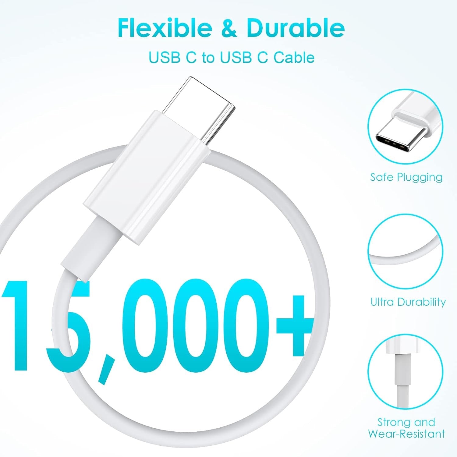 2M USB-C to USB-C Cable – 100W PD Fast Charging & Data Transfer