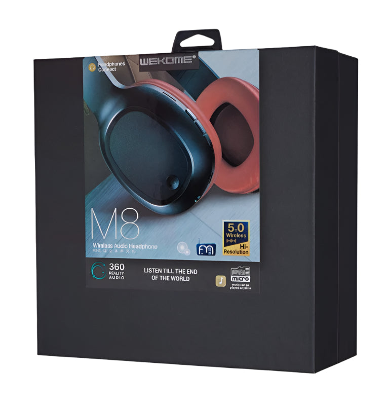 WK M8 Bluetooth 5.0 Headphones – Wireless/Wired, TF Card, Bass Boost & Long Battery