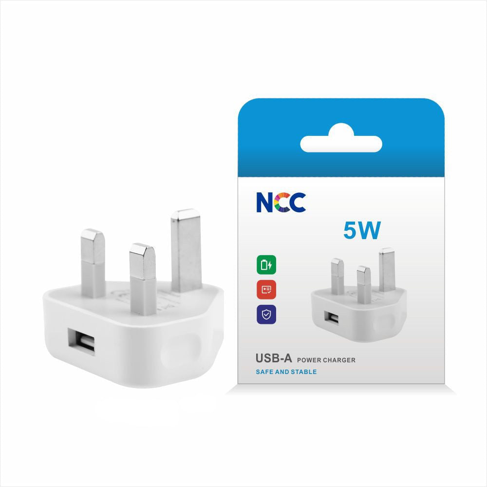 NCC 5W USB-A Power Charger – Compact Wall Adapter for Smartphones & Devices