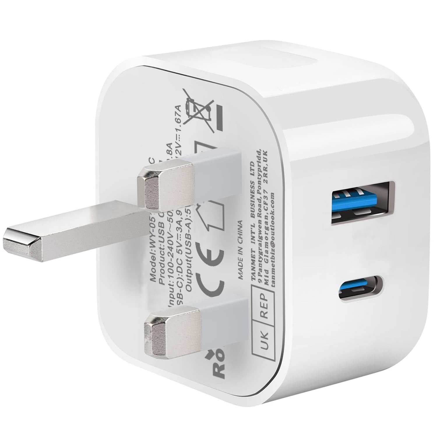 NCC 20W Type-C and USB-A Power Charger – Dual Port, Fast Charging PD Adapter