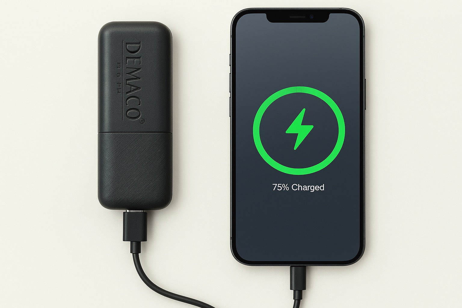DEMACO Mini Power Bank | Ultra-Compact 2600mAh Portable Charger for Smartphones & USB Devices