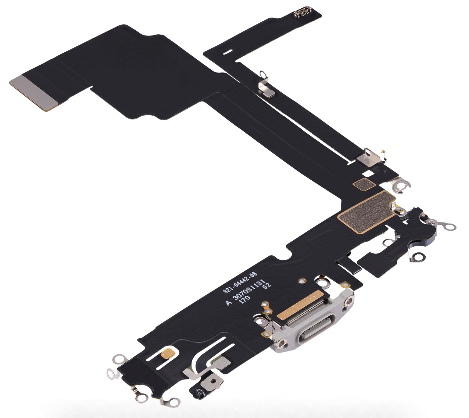 Replacement Charging Port Flex Cable with Microphone – Compatible with Model 15 Pro Max – Reclaimed Part – Natural White Finish