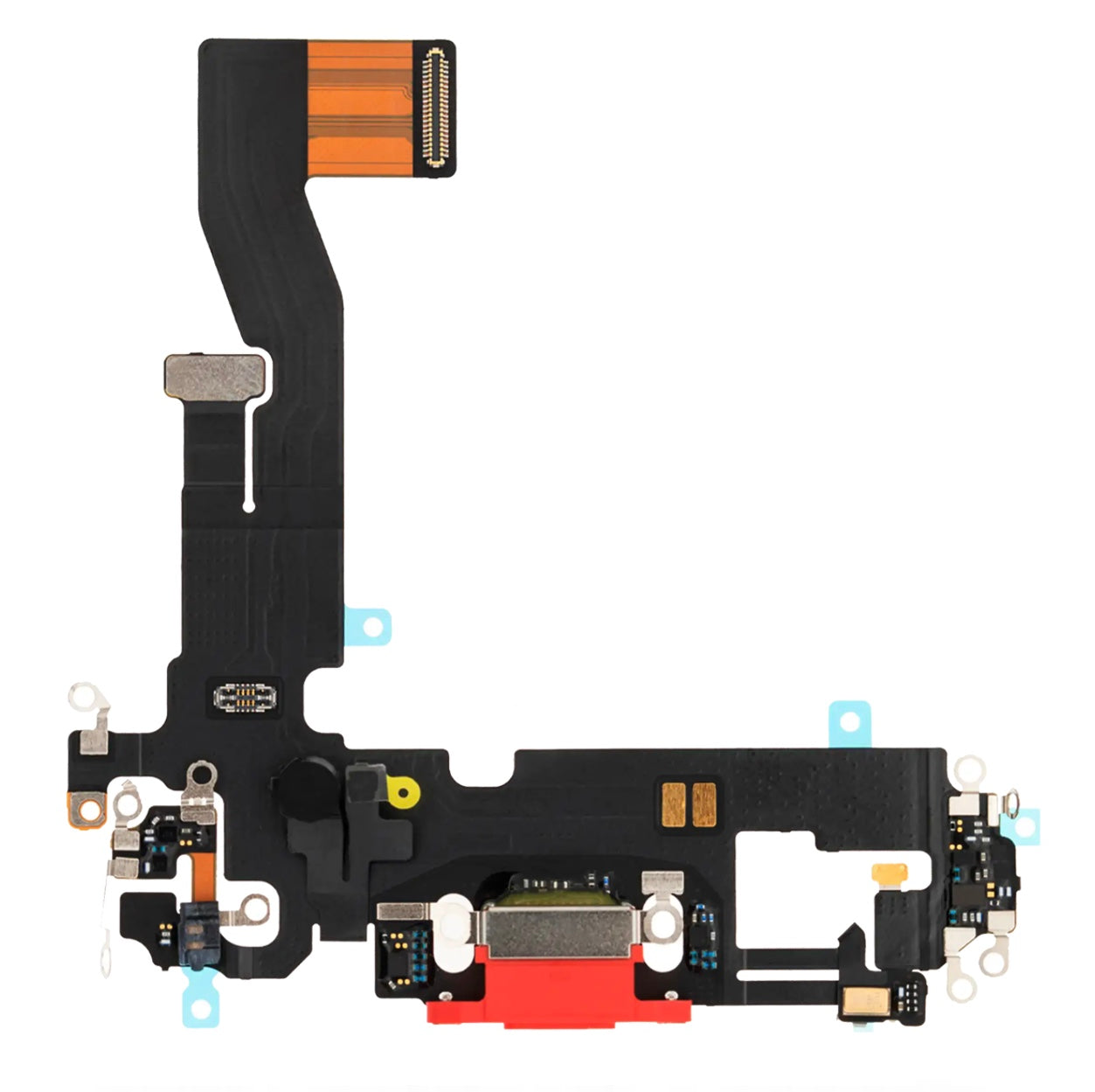Charging Port Flex Cable Compatible with iPhone 12 – Red USB Connector with Microphone | A2172 A2402 A2403 A2404