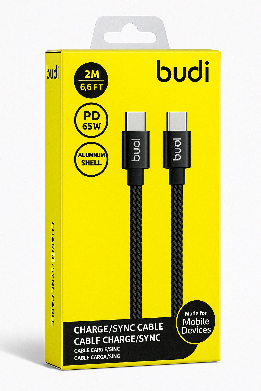 Fast USB-C to USB-C Charge/Sync Braided 2M Cable – Compatible with MacBook, Android & More