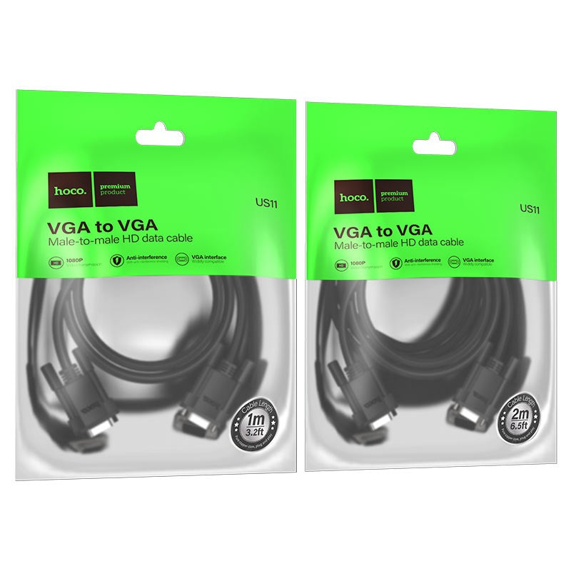 VGA to VGA Male-to-Male 2M HD Data Cable – Durable 4K 60Hz Display Support