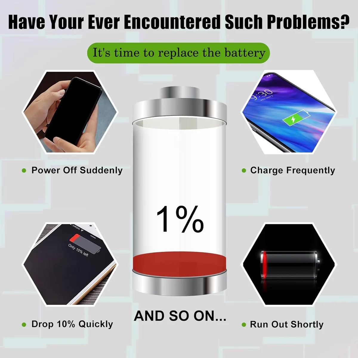 XKIN 3350mAh Battery for iPhone 15 – High-Capacity Zero Cycle Replacement