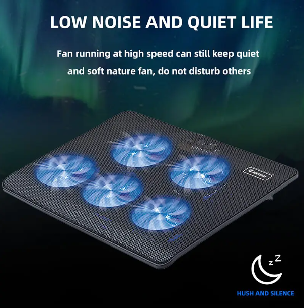 JERTECH Tornado Laptop Cooler – Multi-Function RGB Cooling Pad | USB Hub & Adjustable Height