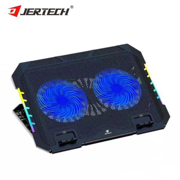 JERTECH Gaming Laptop Cooler Pad – RGB Multi-Fan Cooling | Adjustable Height Stand
