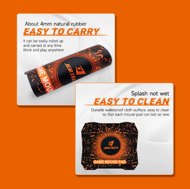 JERTECH Warrior Mouse + Mouse Pad Combo – High DPI Wired USB Gaming Set