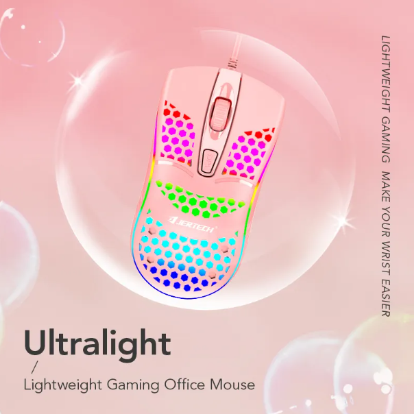 JERTECH Wonderful Wired Gaming Mouse – RGB Optical Mouse | Ergonomic High-DPI Control