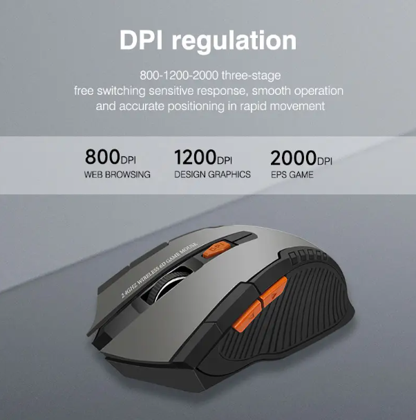 JERTECH Elite Mobile Gaming Mouse – Wireless RGB Ergonomic Mouse | On-the-Go Precision