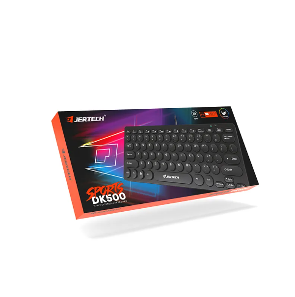 JERTECH Mini Multimedia Keyboard – Compact Wired USB Keyboard | Sports & Mobile Use