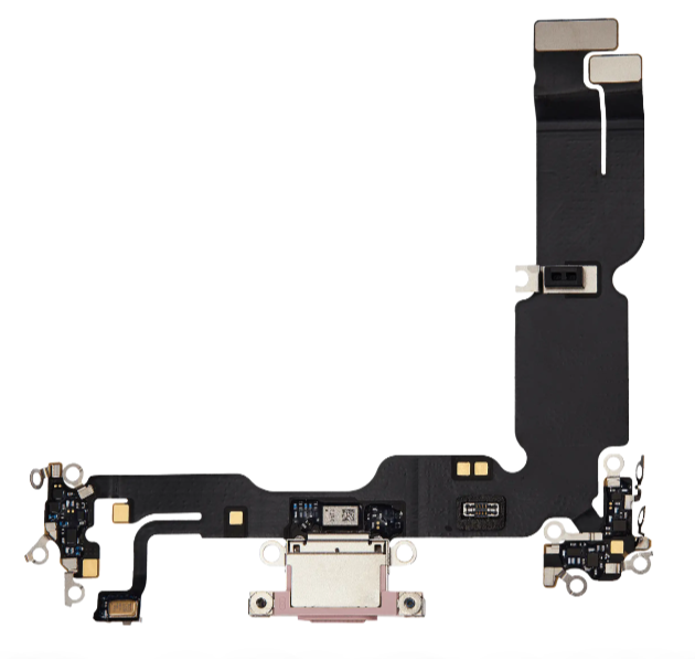 iPhone 15 Plus Charging Port Flex Cable – Pink USB-C Connector | OEM-Compatible Charging Dock Assembly for Models A2846 A3102 A3105