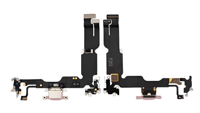 iPhone 15 Plus Charging Port Flex Cable – Pink USB-C Connector | OEM-Compatible Charging Dock Assembly for Models A2846 A3102 A3105
