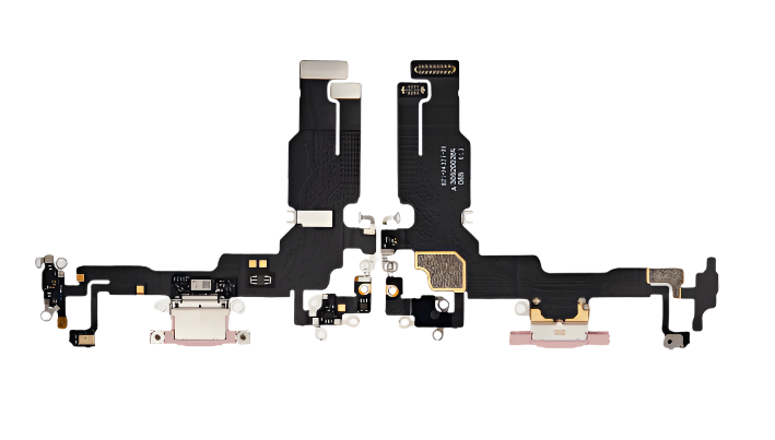 iPhone 15 Charging Port Flex Cable – Pink OEM-Compatible USB-C Dock Connector with Microphone | Models A2848 A3090 A3093
