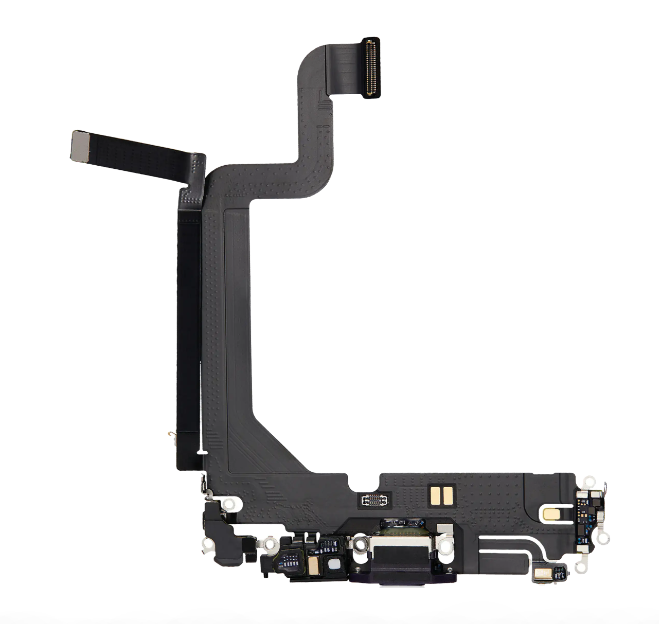 iPhone 14 Pro Max Charging Port Flex – Purple OEM-Compatible USB-C Dock + Microphone Flex | Models A2651 A2894 A2896 A2895