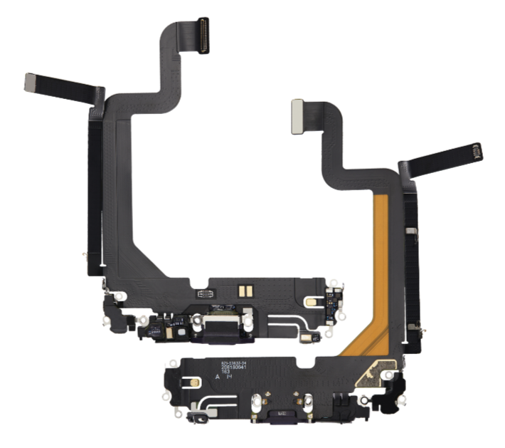 iPhone 14 Pro Max Charging Port Flex – Purple OEM-Compatible USB-C Dock + Microphone Flex | Models A2651 A2894 A2896 A2895