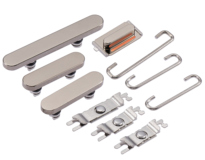 Gold Side Button Set Compatible with iPhone 14 Pro & 14 Pro Max – Power, Volume & Mute Key Replacements | A2650 A2889 A2892 A2893 A2894