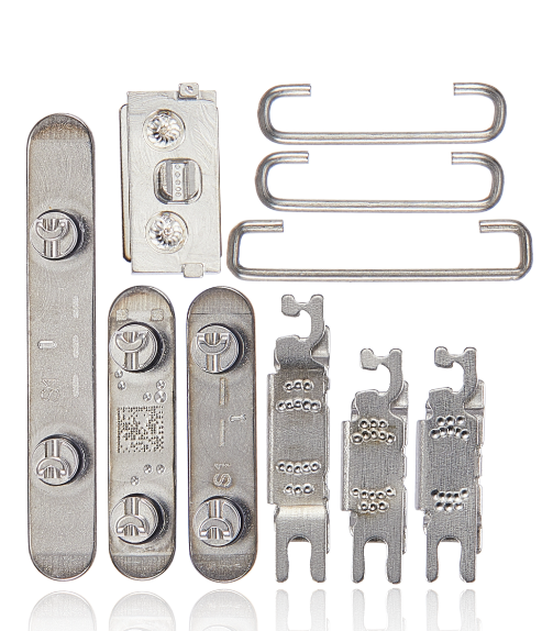 Silver Side Button Set Compatible with iPhone 14 Pro & 14 Pro Max – Power, Volume & Mute Key Replacements | A2650 A2889 A2892 A2893 A2894