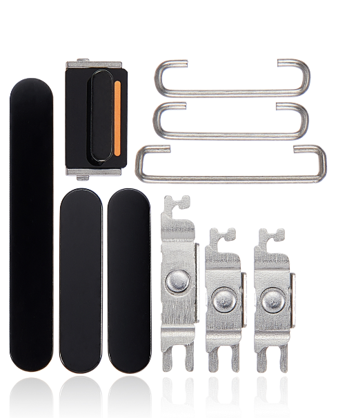 Black Side Button Set Compatible with iPhone 14 Pro & 14 Pro Max – Power, Volume & Mute Key Replacements | A2650 A2889 A2892 A2893 A2894