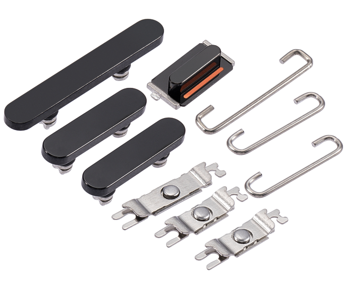 Black Side Button Set Compatible with iPhone 14 Pro & 14 Pro Max – Power, Volume & Mute Key Replacements | A2650 A2889 A2892 A2893 A2894