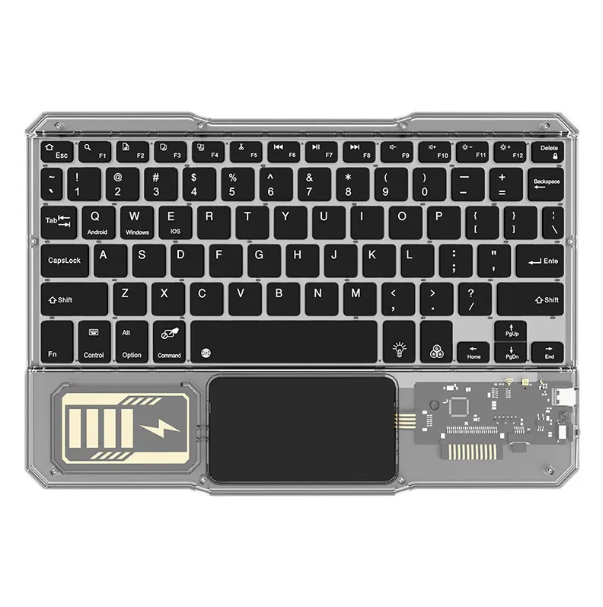 JERTECH Transparent Wireless Keyboard – 2.4GHz Slim USB Keyboard | Clear Design