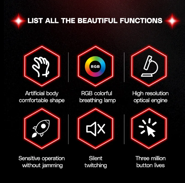 JERTECH Elite Wireless Mouse – 2.4GHz RGB Rechargeable | Precision & Portability