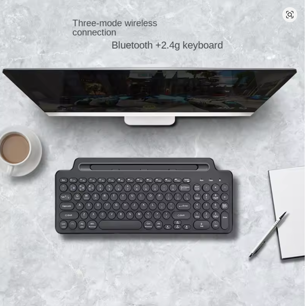 JERTECH Wireless Keyboard – Compact 2.4GHz USB Keyboard | Office & Travel Ready