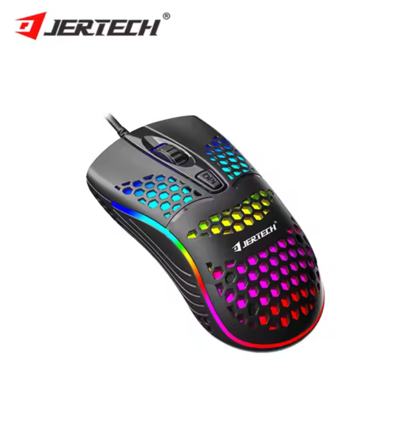 JERTECH Wonderful Wired Gaming Mouse – RGB Optical Mouse | Ergonomic High-DPI Control