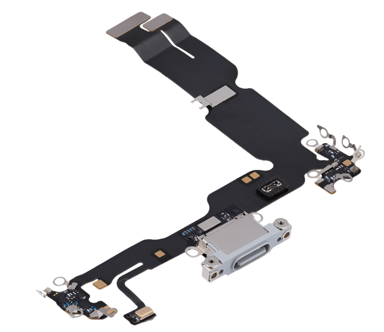 iPhone 15 Plus Charging Port Flex Cable – Blue USB-C Connector | OEM-Compatible Charging Dock Assembly for Models A2846 A3102 A3105