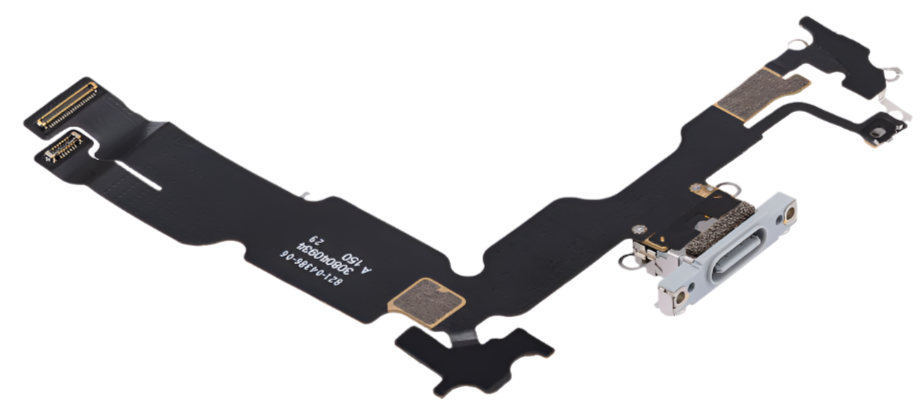 iPhone 15 Plus Charging Port Flex Cable – Blue USB-C Connector | OEM-Compatible Charging Dock Assembly for Models A2846 A3102 A3105