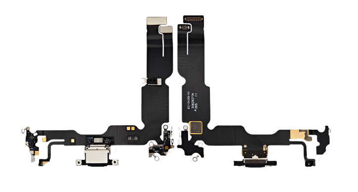 iPhone 15 Plus Charging Port Flex Cable – Black USB-C Connector | OEM-Compatible Charging Dock Assembly for Models A2846 A3102 A3105