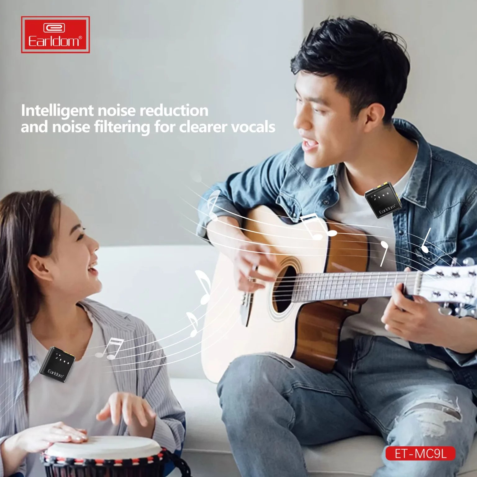 Wireless Microphone with Collar Clip – Noise-Canceling Lavalier Mic for Smartphones, Cameras & Content Creators, High-Quality Audio for Recording & Streaming