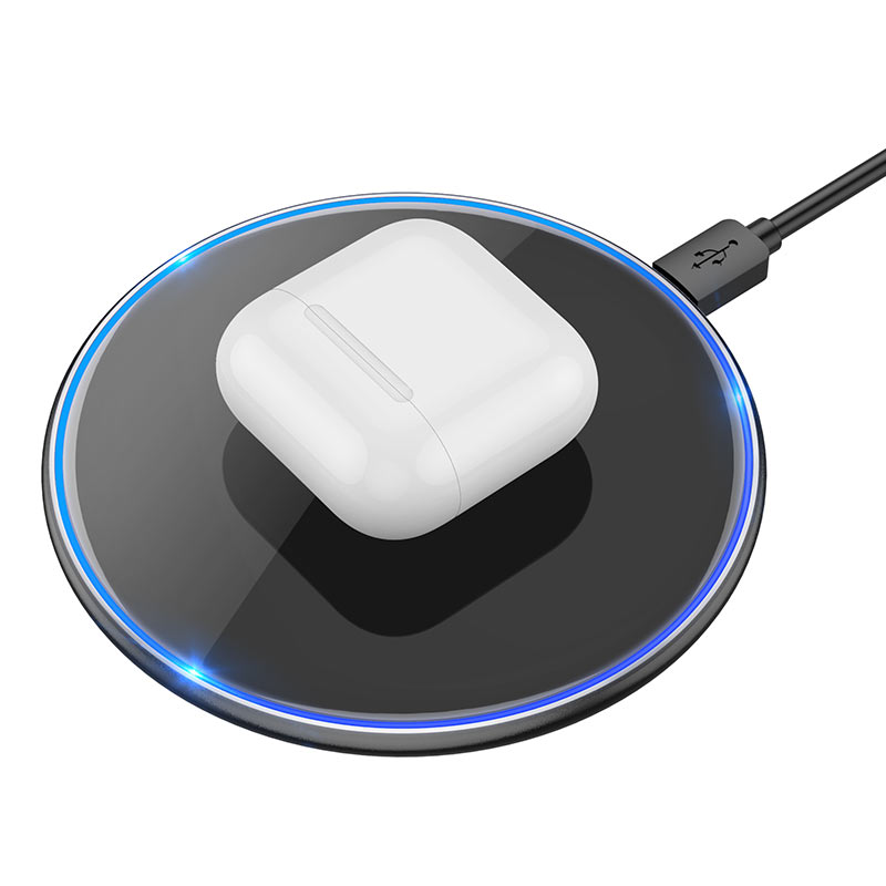 Hoco 15W Ultra-Thin Wireless Fast Charger – Slim Charging Pad for iPhone, Samsung, Android & Qi-Enabled Devices