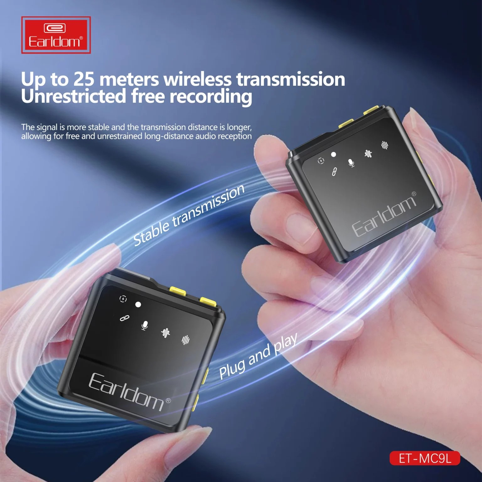 Wireless Microphone with Collar Clip – Noise-Canceling Lavalier Mic for Smartphones, Cameras & Content Creators, High-Quality Audio for Recording & Streaming