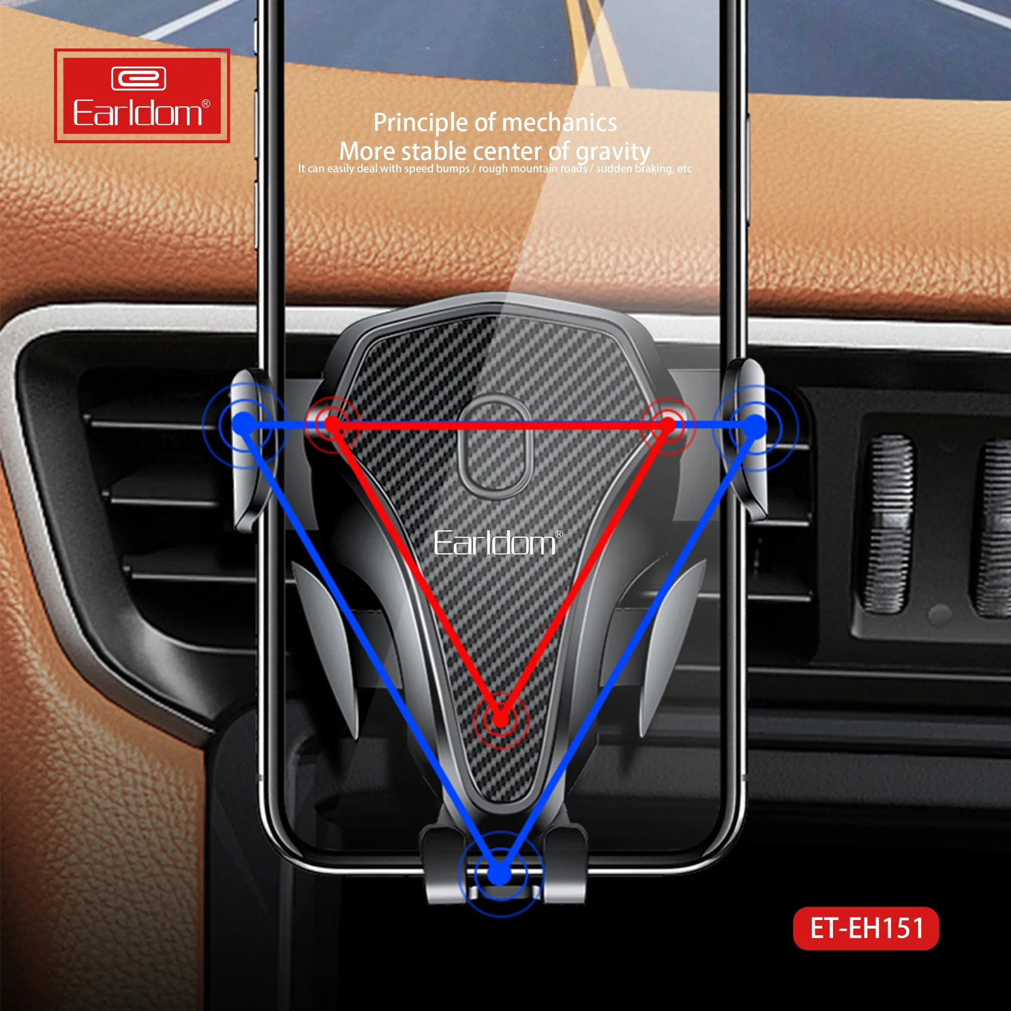 Car Mount Phone Holder – 360° Adjustable Dashboard & Windshield Mobile Stand for iPhone & Android Smartphones