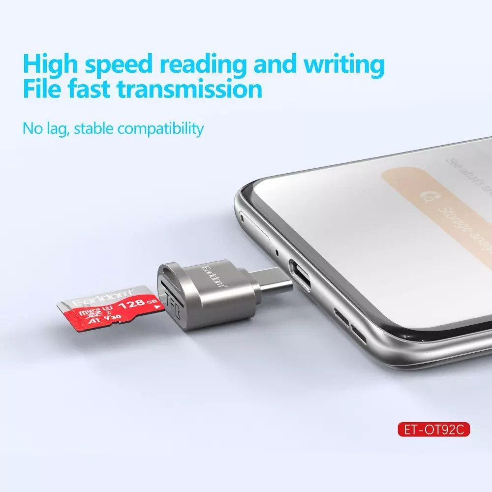 USB-C Memory Card Reader – Plug & Play SD & MicroSD (TF) Adapter for Android, MacBook, Tablets & Laptops