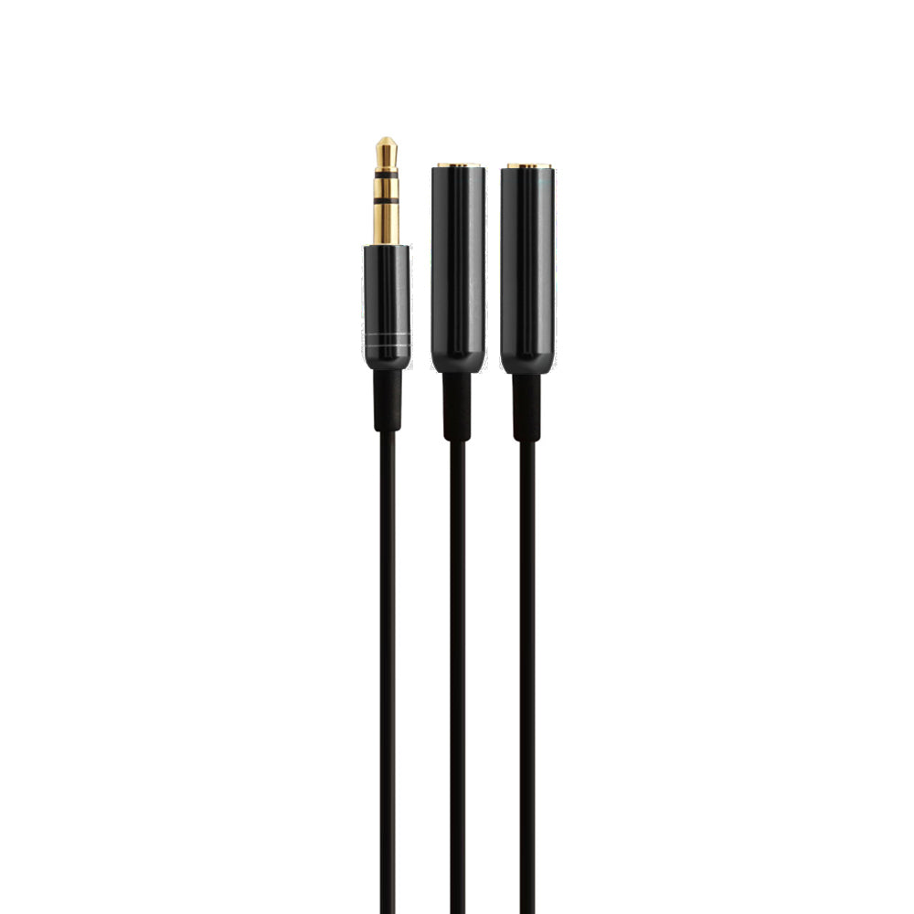 Earphone Cable Splitter – 3.5mm Audio Jack Adapter for Dual Headphone Use, Stereo Audio Splitter for iPhone, Android & Laptops
