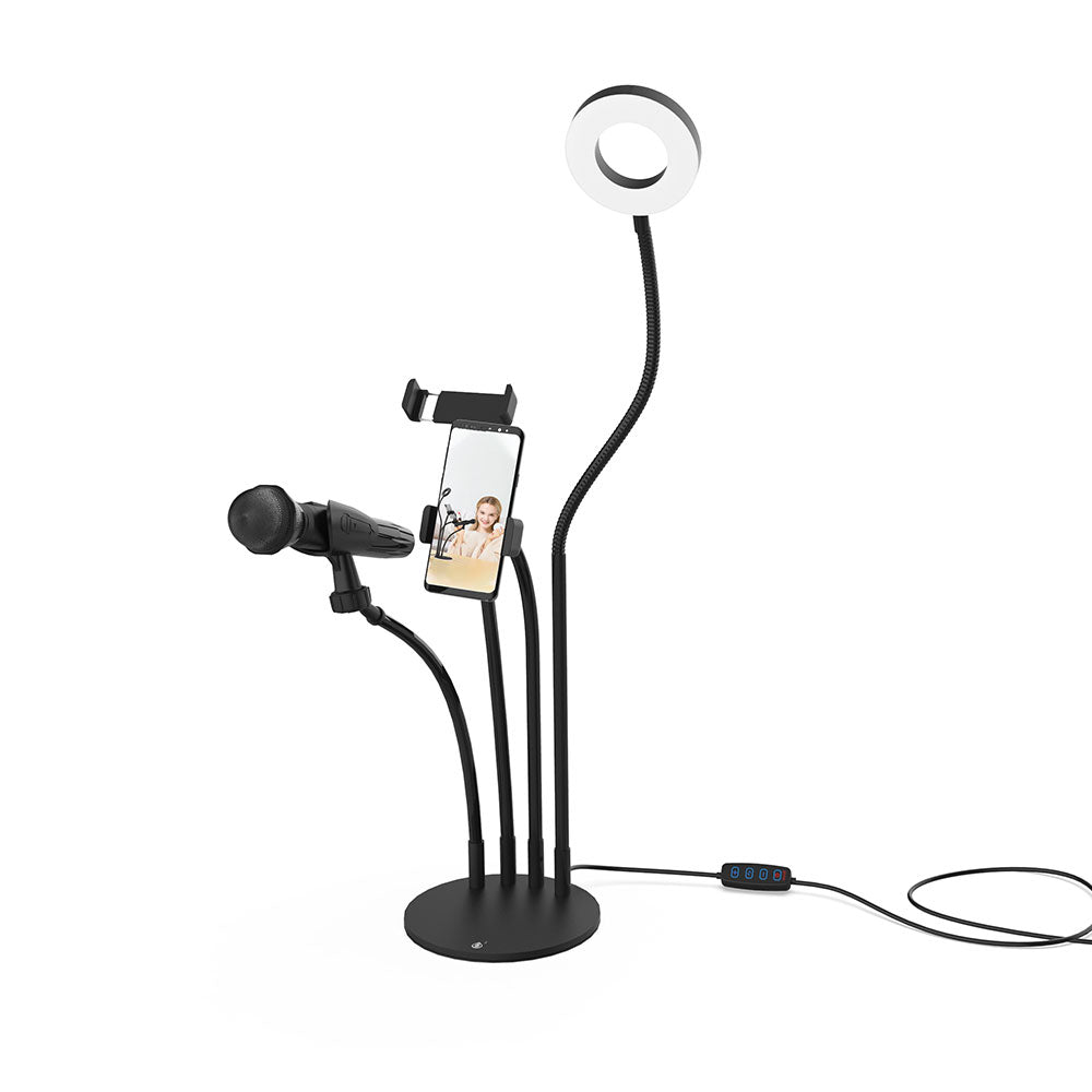Fill Light with Microphone Holder – USB LED Ring Light for Streaming & Recording