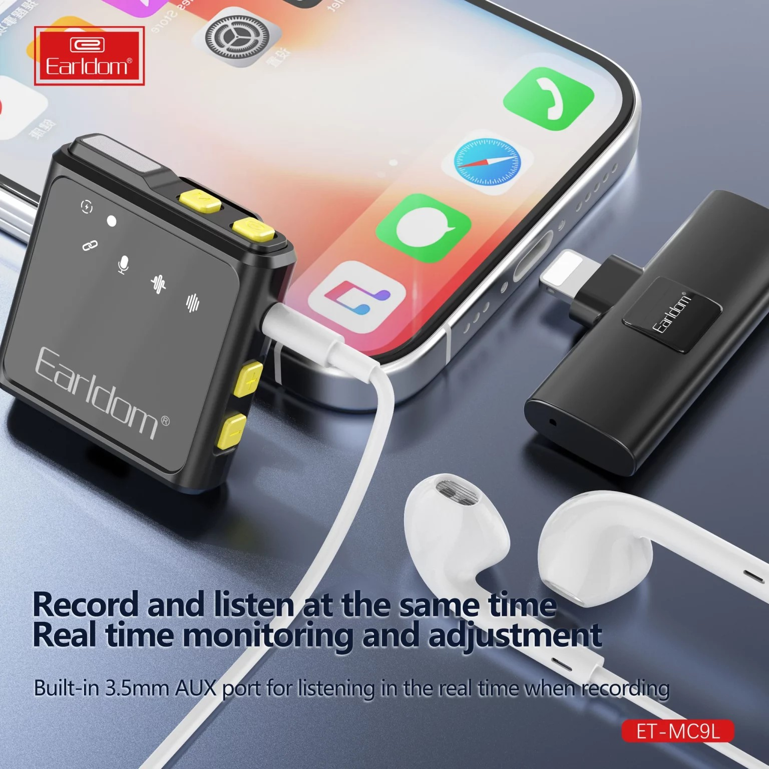 Wireless Microphone with Collar Clip – Noise-Canceling Lavalier Mic for Smartphones, Cameras & Content Creators, High-Quality Audio for Recording & Streaming