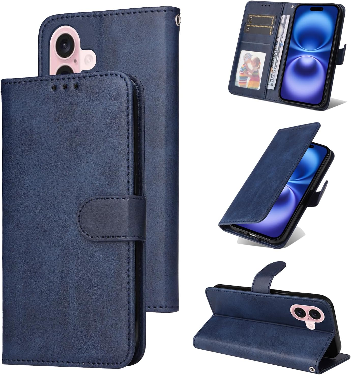 I PHONE 16 FLIP COVER BLUE