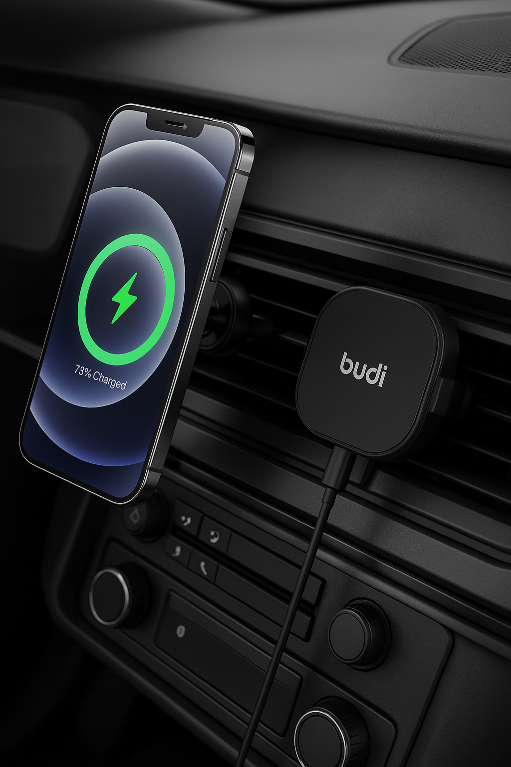 15W Magnetic Wireless Charging Car Mount – Fast Charging Pad & Phone Holder
