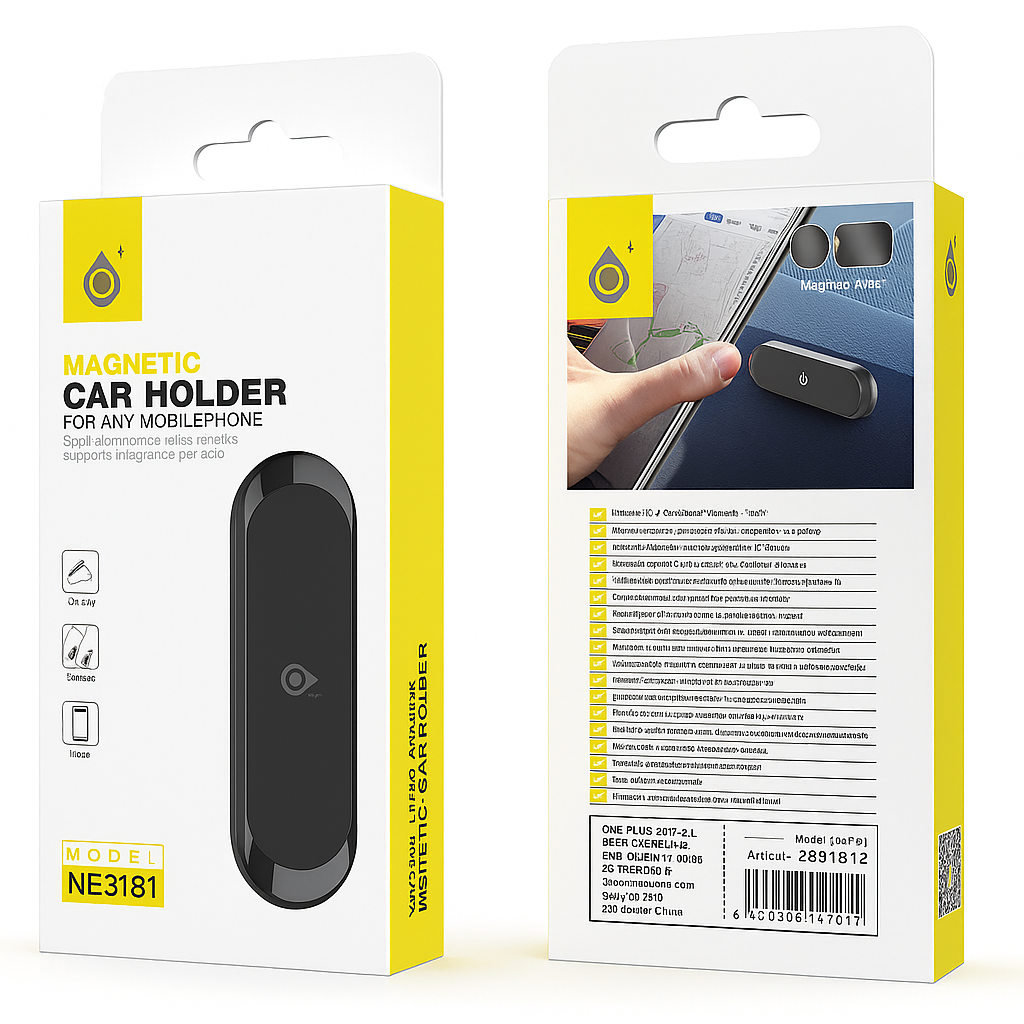 Universal Magnetic Car Phone Holder – Dashboard Mount for Smartphones & GPS