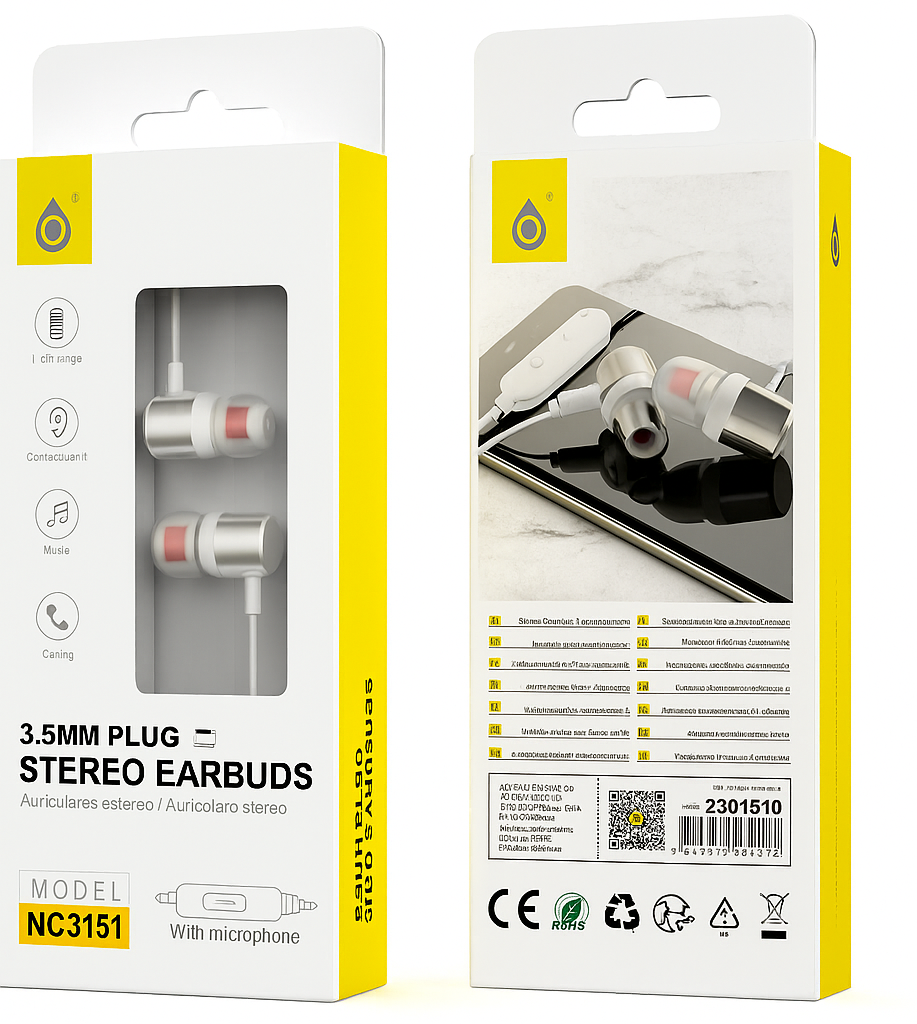 Stereo Headphones with Mic – Super Bass, 1.2M Cable, High-Clarity Sound
